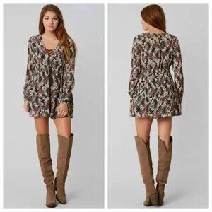 Free People Stealing Fire Mini-Dress Size S